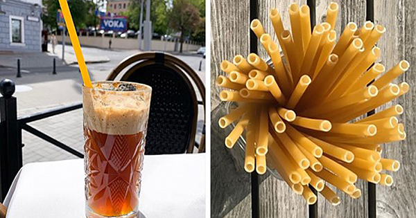 Bars In Italy Are Starting To Use Pasta Straws To Reduce Plastic Waste