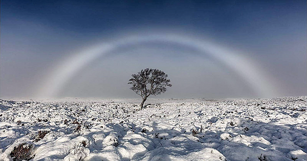 Photographer Captures Shot Of "FROZEN" White Rainbow In Scotland