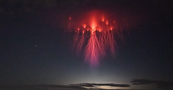 Majestic And Haunting Red Jellyfish Lightning Over Texas Captured In Brilliant Photos
