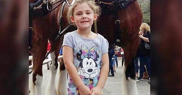 Dad Takes Daughter's Photo In Front Of Giant Horse, Looks Closer And Can't Stop Laughing