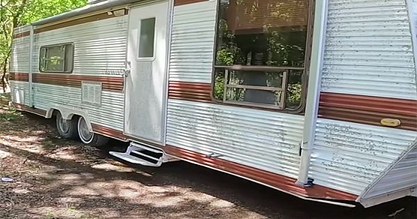 Homeless Woman Given Free "Ugly" Abandoned Trailer Uses It To Build A Cozy Tiny Home Out In Nature