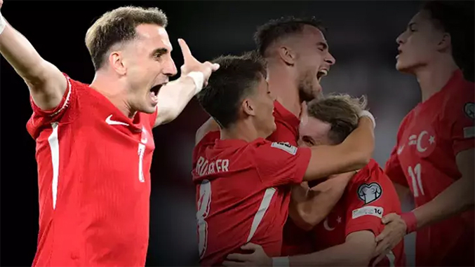 A Milli Takımı’nın yıldızı Kerem Aktürkoğlu Gürcistan karşısında şov yaptı
