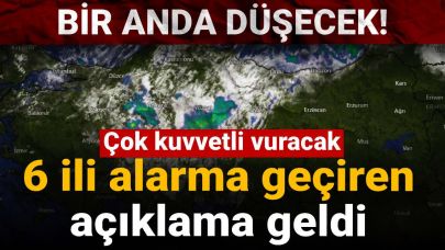 Meteoroloji’den 6 İl İçin Alarm