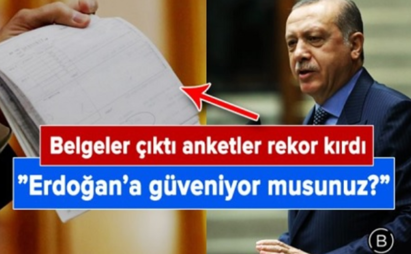 Son anket Sonuçları Açıklandı ! Erdoğan'a Güveniyor musunuz ?