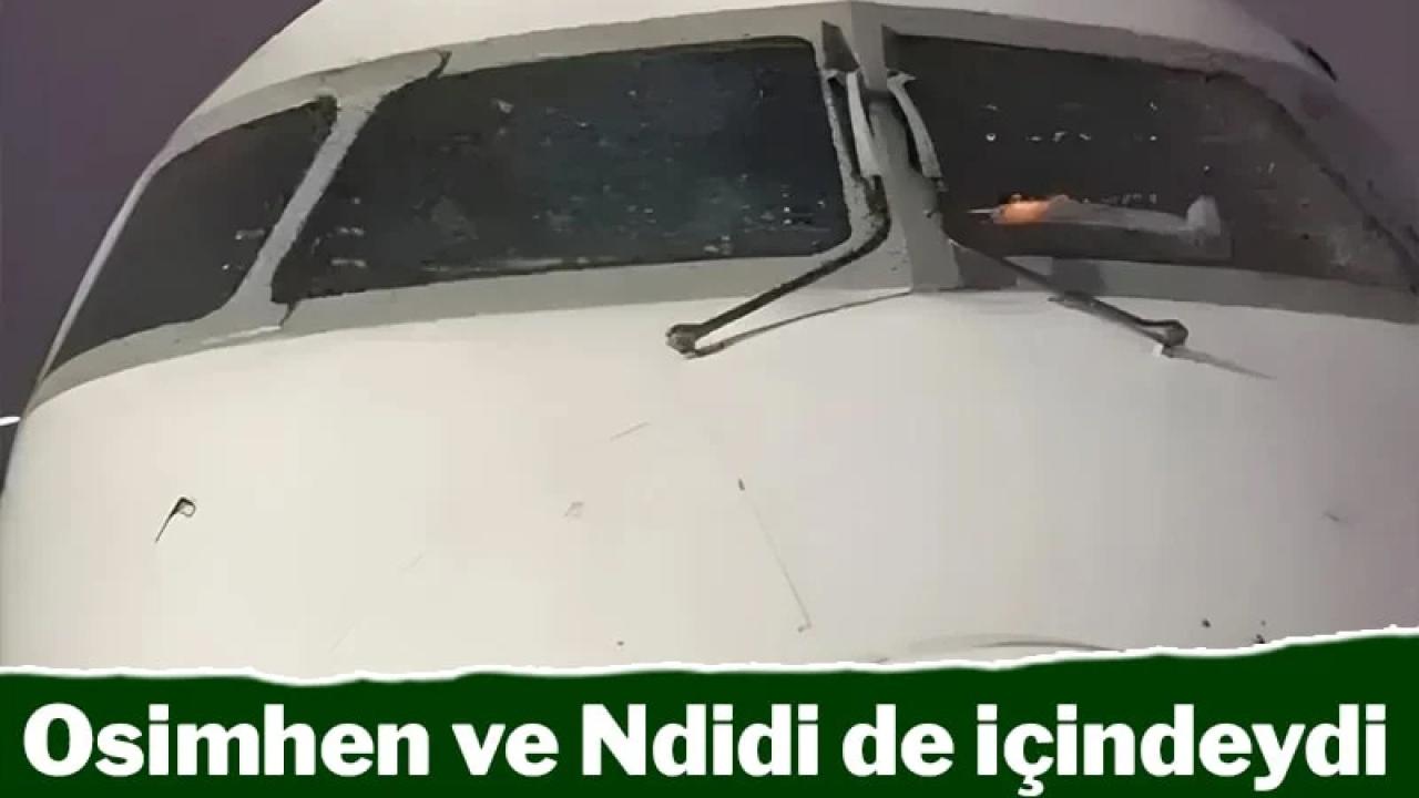 Galatasaraylı Osimhen&#039;ı taşıyan uçak havada panik yarattı !