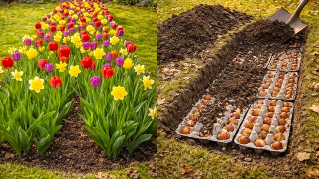 The Egg Carton Gardening Trick: A Smart Way to Plant Flower Bulbs in Perfect Rows