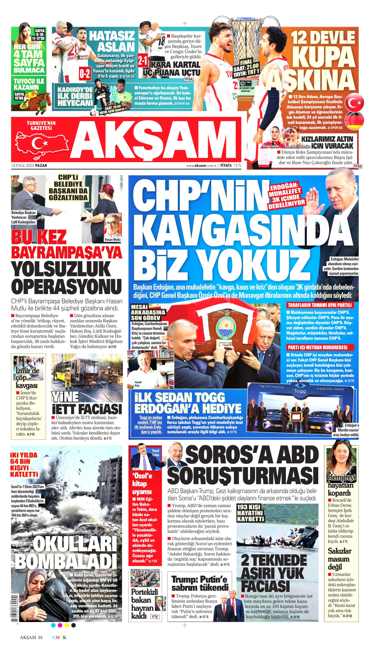 AKŞAM Gazete Manşeti
