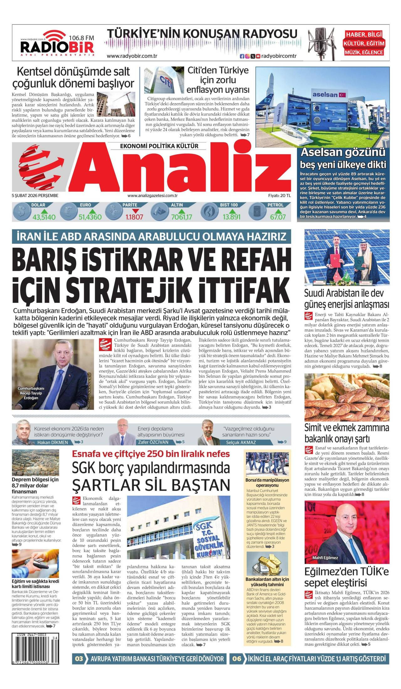 Analiz Gazete Manşeti