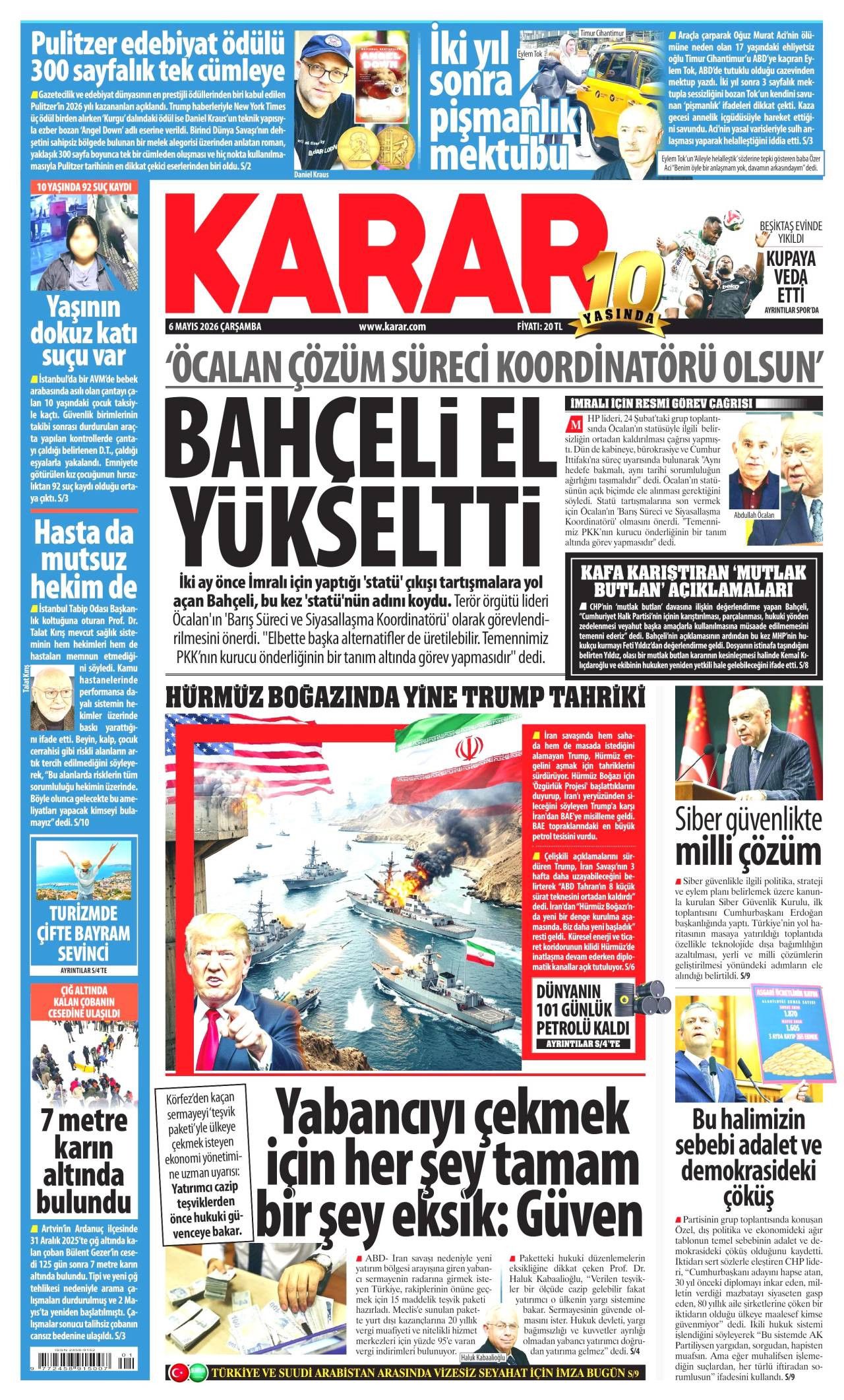 Karar Gazetesi Gazete Manşeti