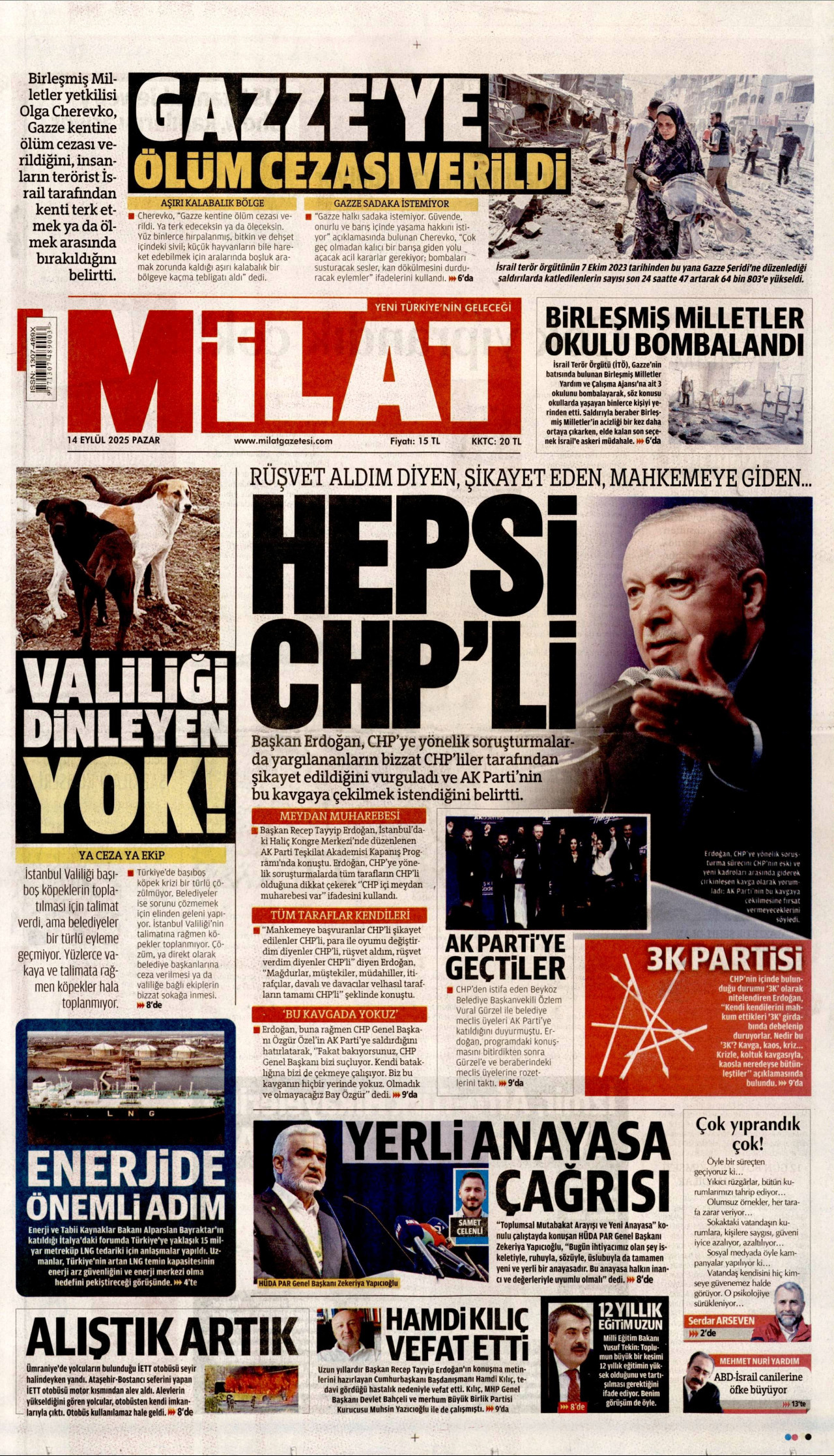 MİLAT Gazete Manşeti