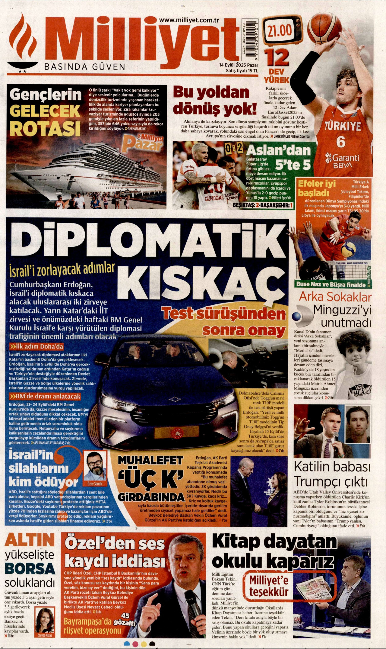MİLLİYET Gazete Manşeti