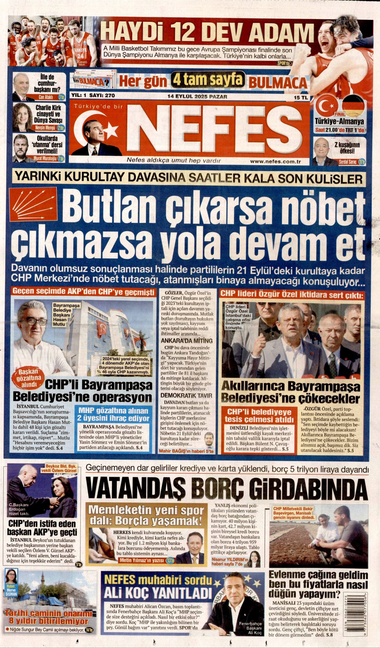 NEFES Gazete Manşeti