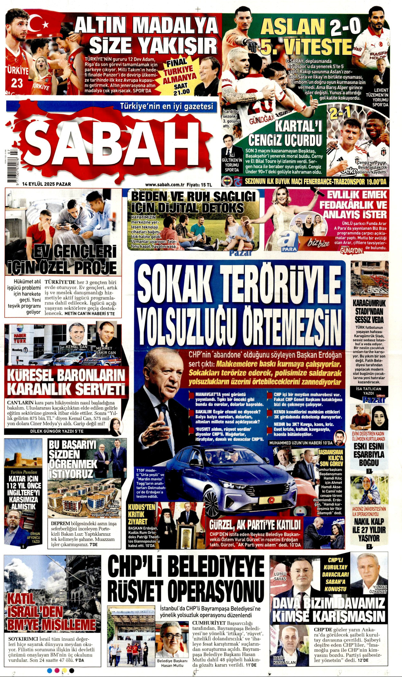 SABAH Gazete Manşeti