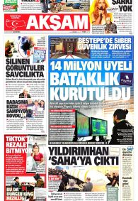 Akşam Gazetesi Gazete Manşeti