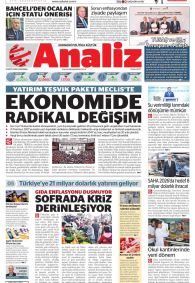 Analiz Gazetesi Gazete Manşeti