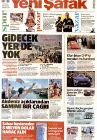 YENİ ŞAFAK Gazete Manşeti