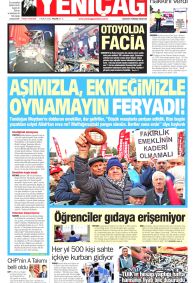 YENİÇAĞ Gazete Manşeti