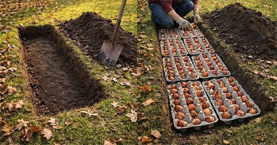 The Egg Carton Gardening Trick: A Smart Way to Plant Flower Bulbs in Perfect Rows