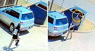 Cameras Caught Woman Swinging Tiny Puppy By The Neck, Throwing Him In The Dumpster And Running Off